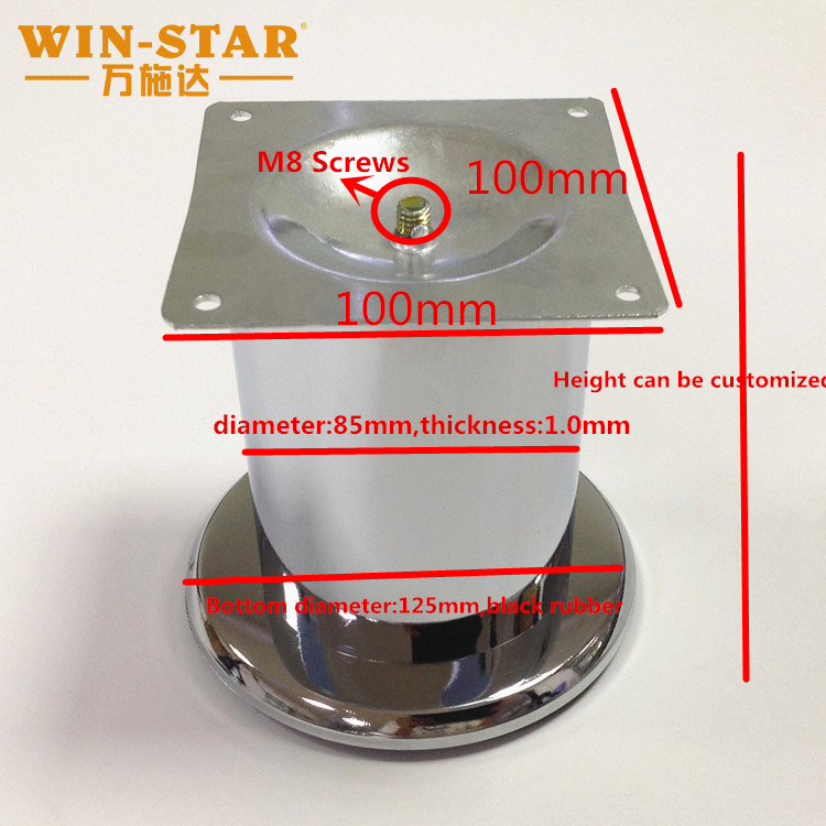 WINSTAR Sodobna kovinska omarica z nogami za kavč v kromirani izvedbi
