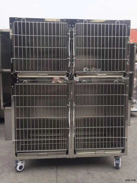 Venta caliente WTC-01 jaulas de animales de tubo cuadrado de acero inoxidable para perros y gatos