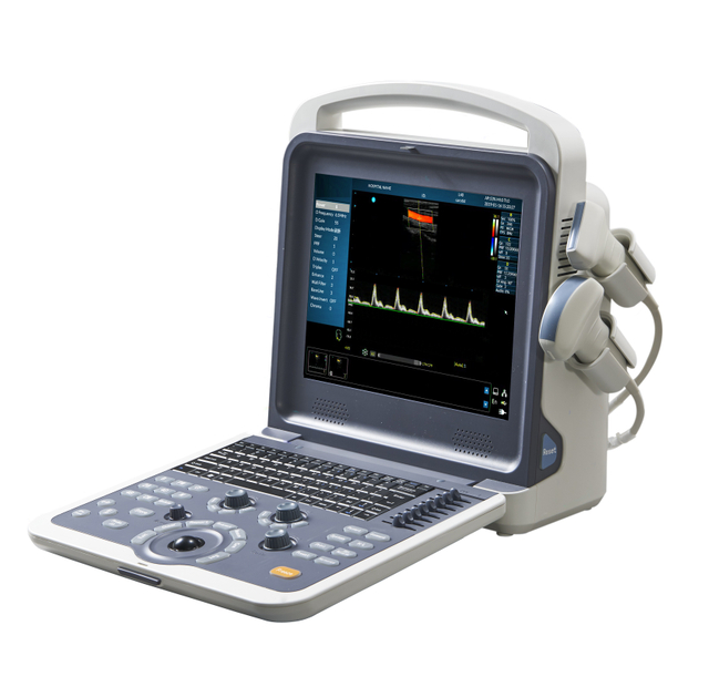 HUC-260 อุปกรณ์ทางการแพทย์เครื่องตรวจวินิจฉัยอัลตราซาวด์ Doppler สีแบบพกพาแบบดิจิตอลเต็มรูปแบบ
