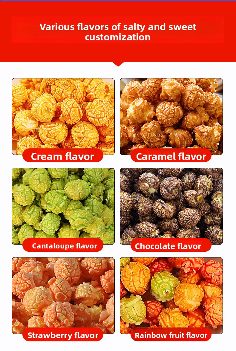 Línea de producción de palomitas de maíz de caramelo industrial