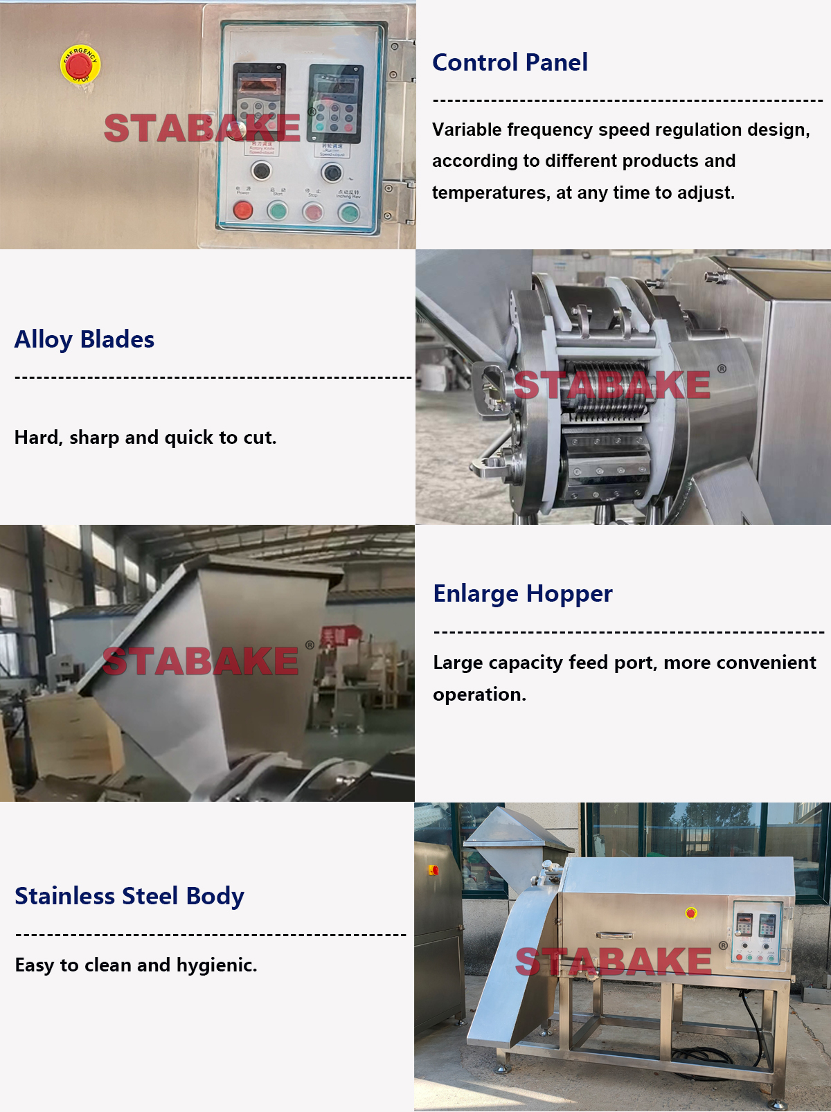 Detalles de la m&aacute;quina de revestimientos de carne