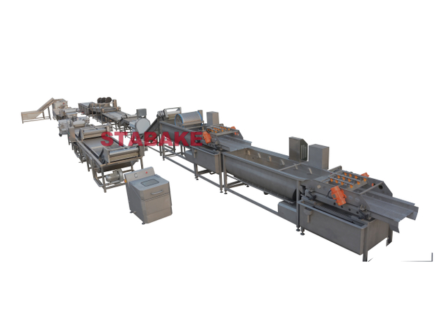 Línea de procesamiento de limpieza de frutas y verduras Línea de procesamiento de ensaladas de verduras frescas