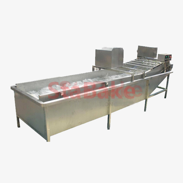 La función del rodillo de cepillo en la lavadora de verduras.