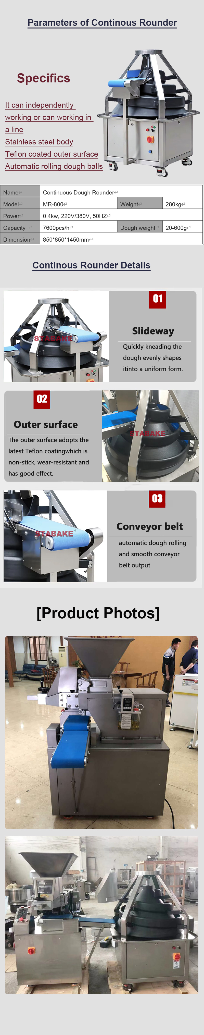 m&aacute;quina para hacer bolas de masa continua