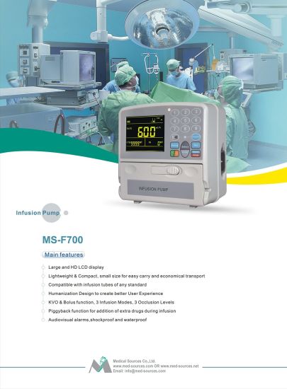 (MS-F700) Pompe d'injection de seringue volumétrique chirurgicale vétérinaire vétérinaire