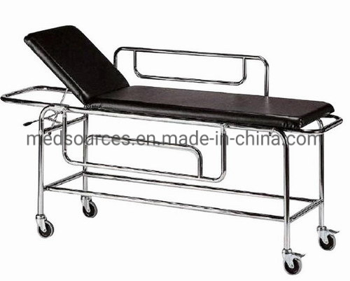 (MS-470B) Stainless Steel Medical Adjustable Patient Transfer Stretcher Trolley