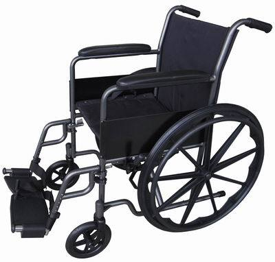 (MS-20S) Nylon Uph Spoke Rear Wheel Power Manual Folding Wheelchair