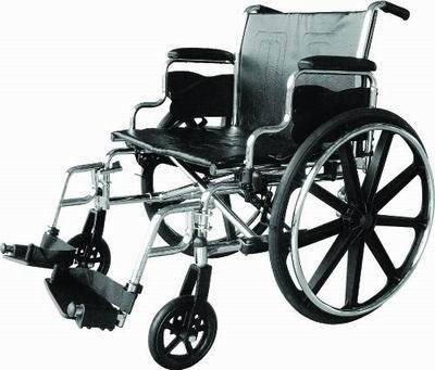 (MS-300S) Steel Power Manual Transport Folding Wheelchair