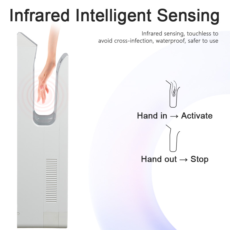 Secador de manos SF-2030 con sensor infrarrojo para activaci&oacute;n sin contacto en ba&ntilde;os comerciales