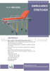(MS-S330) Medical Emergency Stainless Steel Stretcher Patient Transport Trolley