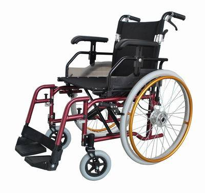 (MS-120A) Aluminum Lightweight Manual Transport Power Folding Wheel Chair
