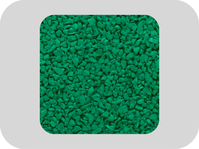 Gr&acirc;nulos de borracha EPDM verdes de alta elasticidade para pista externa