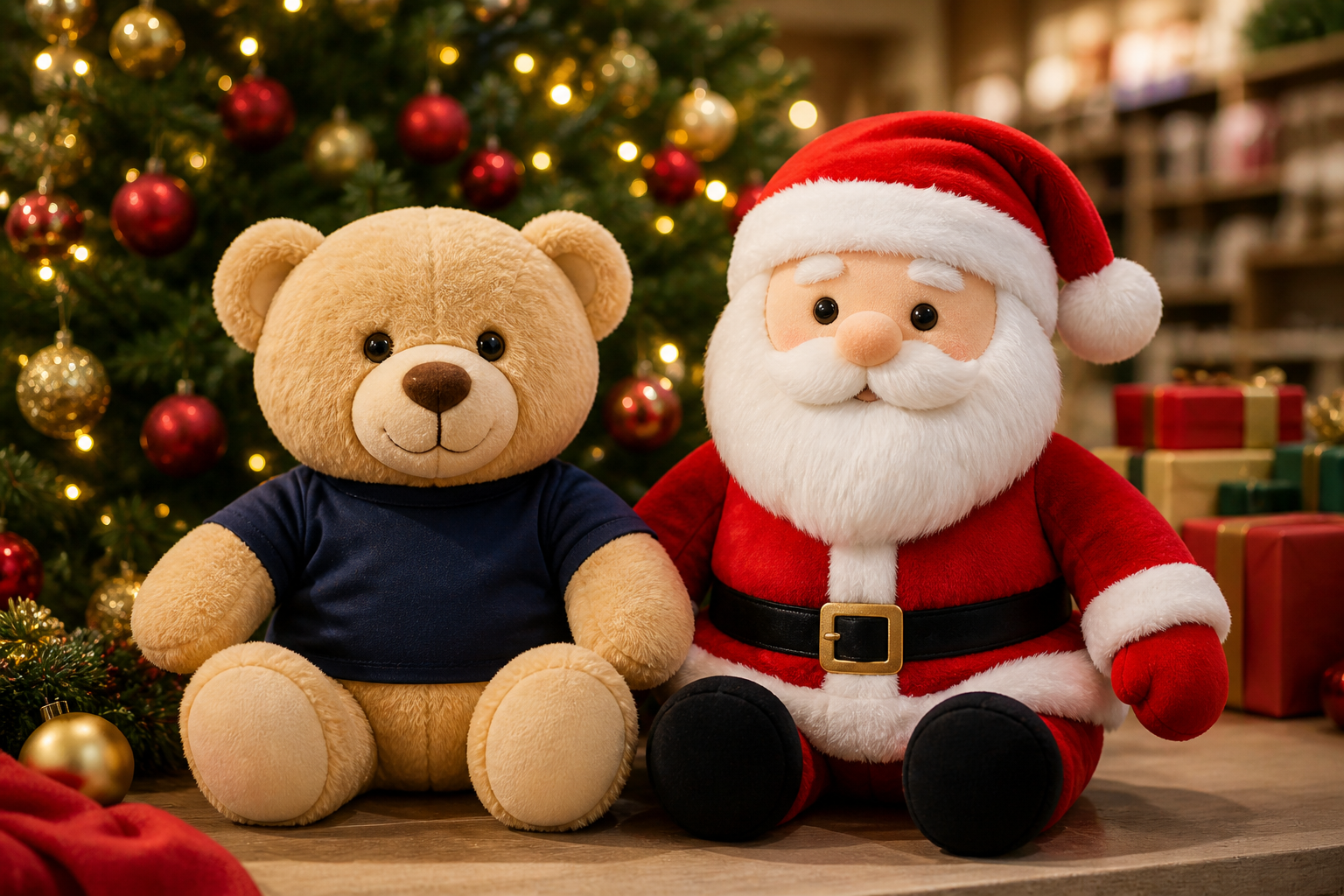 Seasonal promotional plush toys for holiday retail campaigns