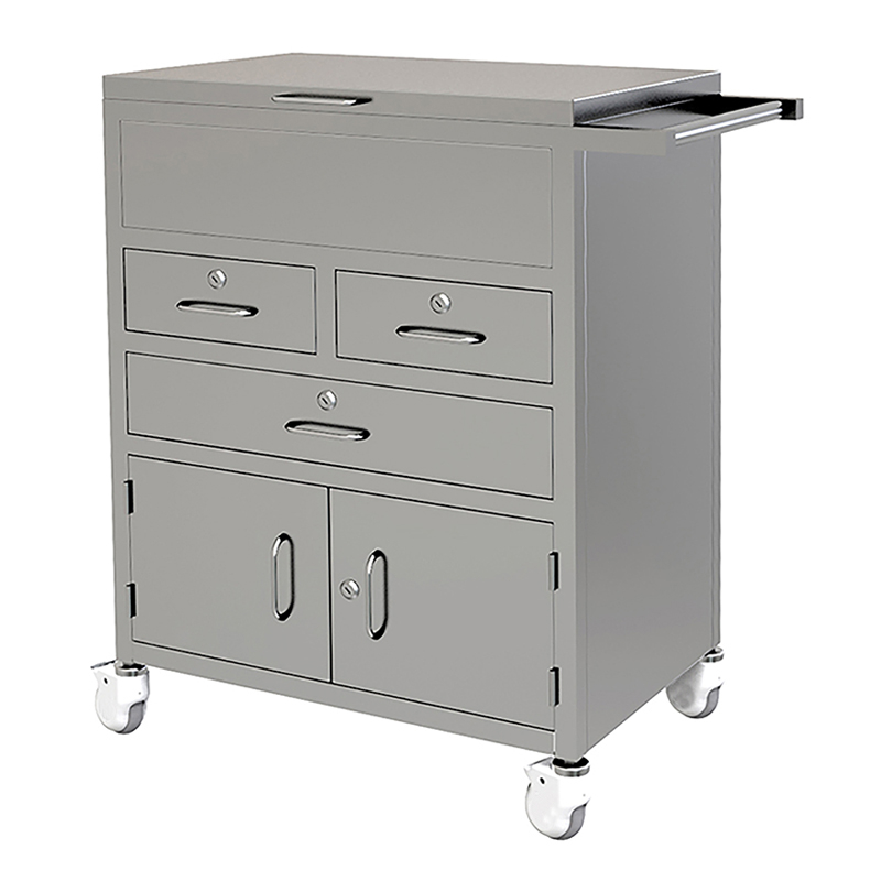 (MS-T200S) Hospital Stainless Steel Medical Emergency Treatment Trolley