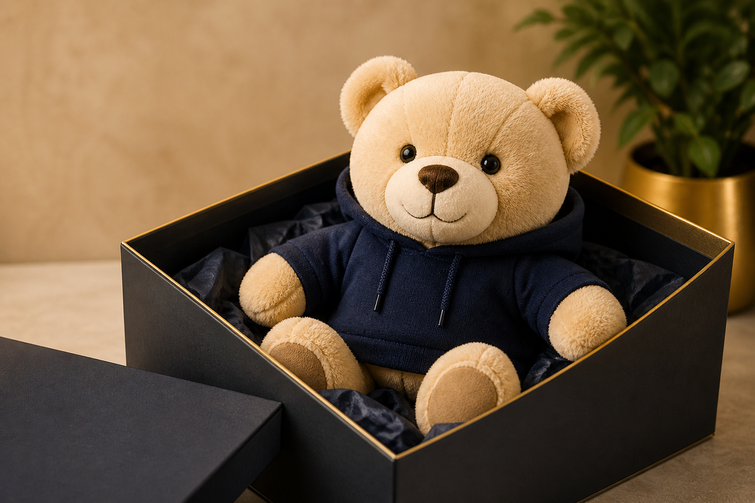 Custom plush gift box for brand launch campaigns
