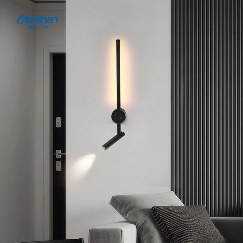 Oteshen LBD4310-8 verstelbare swaaiarm LED BEDKANTLIG, aluminium muur gemonteerde slaapkamer leeslamp