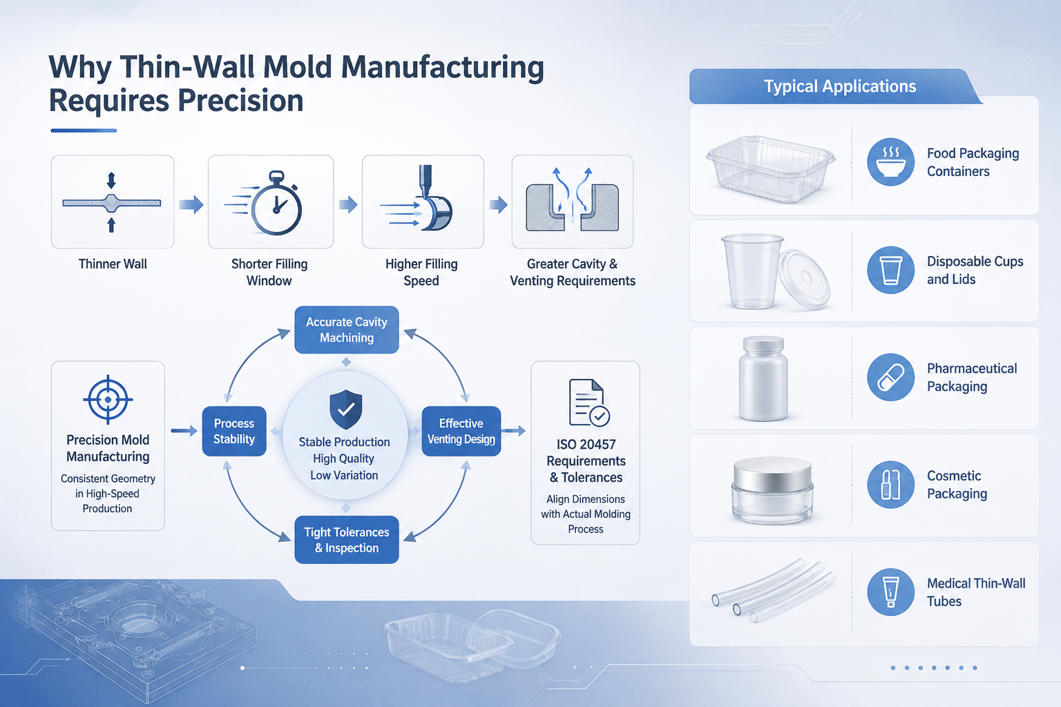 Por qu&eacute; la fabricaci&oacute;n de moldes de pared delgada requiere precisi&oacute;n
