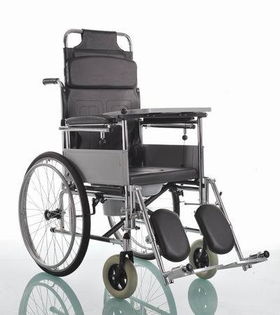 (MS-100S) Steel Transport Power Manual Folding Wheelchair