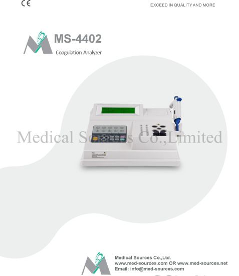 (MS-4402) Coagulomètre bon marché d'analyseur de coagulation semi-automatique