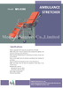 (MS-S350) Medical Stainless Steel Folding Patient Stretcher Trolley