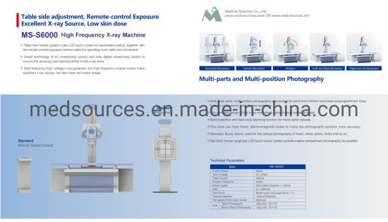 (MS-S6000) Radiographie haute fréquence X Ray Unit X Ray Machine