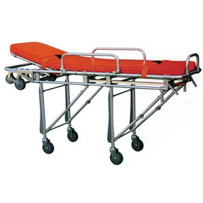 (MS-S330) Medical Emergency Stainless Steel Stretcher Patient Transport Trolley