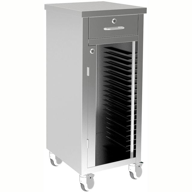 (MS-T140S) Hospital Stainless Steel Medical Records Trolley