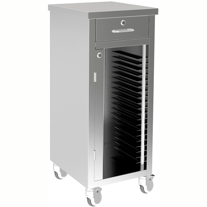 (MS-T140S) Hospital Stainless Steel Medical Records Trolley