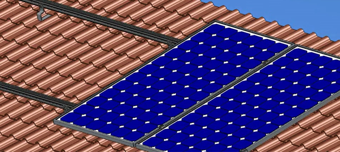 Solarna montaža na streho iz ploščic