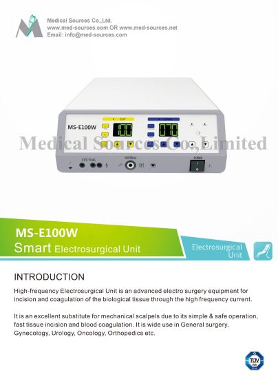 (MS-E100W) Pantalla LCD Generador electroquirúrgico Smart Esu de alta frecuencia Unidad electroquirúrgica