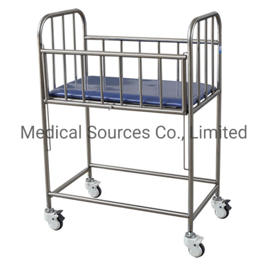 (MS-P200) Hospital Pediatric Stainless Infant Bed Baby Newborn Bed
