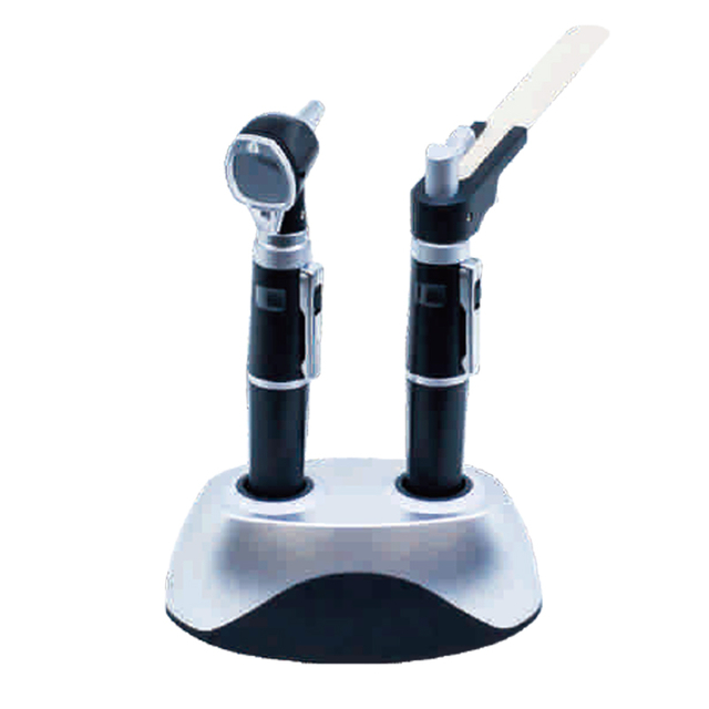 Rechargeable Ent Fiber Optic Otoscope and Tongue Depressor Sets