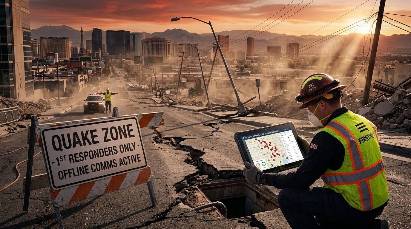 Tablet robusto industriale spruzzato con una soluzione disinfettante chimica in una linea di quarantena del confine regionale55