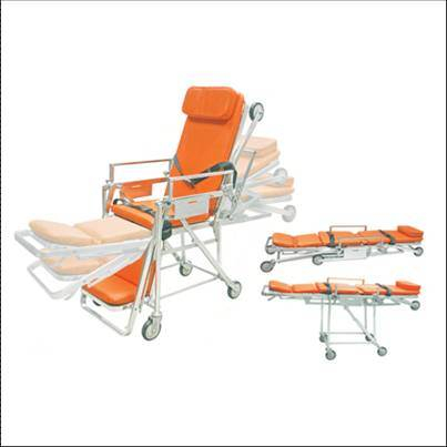 (MS-S350) Medical Stainless Steel Folding Patient Stretcher Trolley