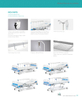 (MS-M140) Three Function Medical Manual Folding Bed Hospital ICU Bed