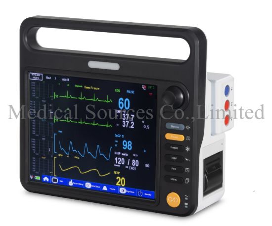 (MS-8600) Monitor de paciente de ECG de múltiples parámetros portátil con pantalla táctil ICU