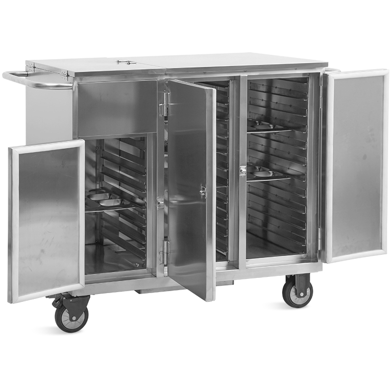 (MS-T120S) Hospital Stainless Steel Medical Food Insulated Food Trolley