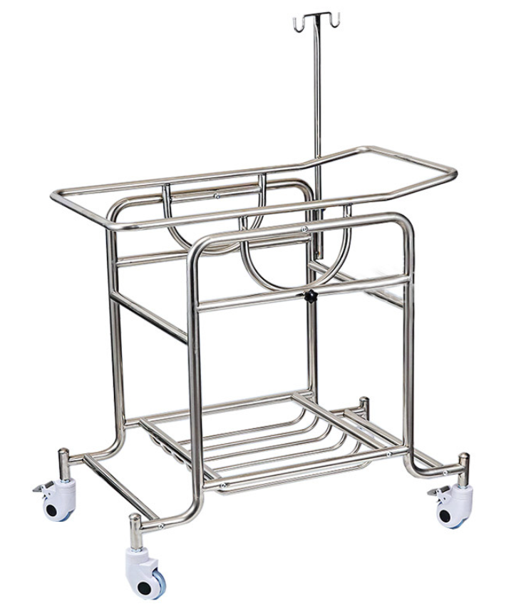 MS-P100A Hospital Stainless Steel Baby Cot Infant Bed