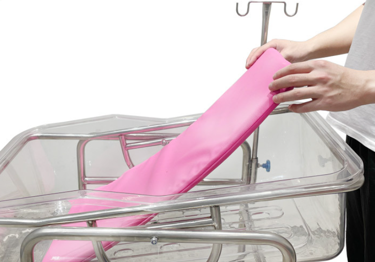 MS-P100A Hospital Stainless Steel Baby Cot Infant Bed