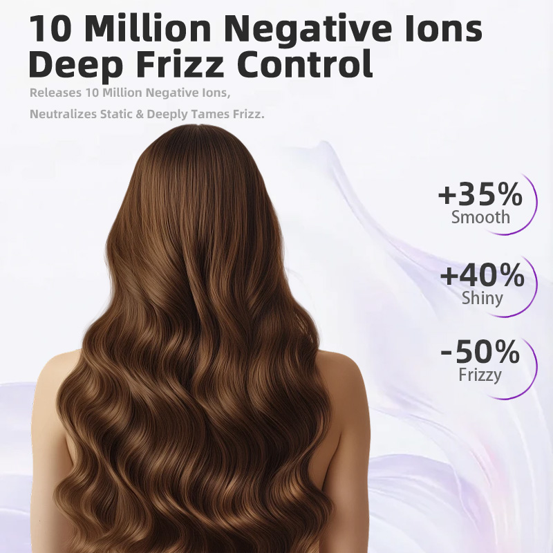 S&egrave;che-cheveux ionique portable pliable C182 avec 10 millions d'ions n&eacute;gatifs pour le contr&ocirc;le de l'&eacute;lectricit&eacute; statique et des frisottis