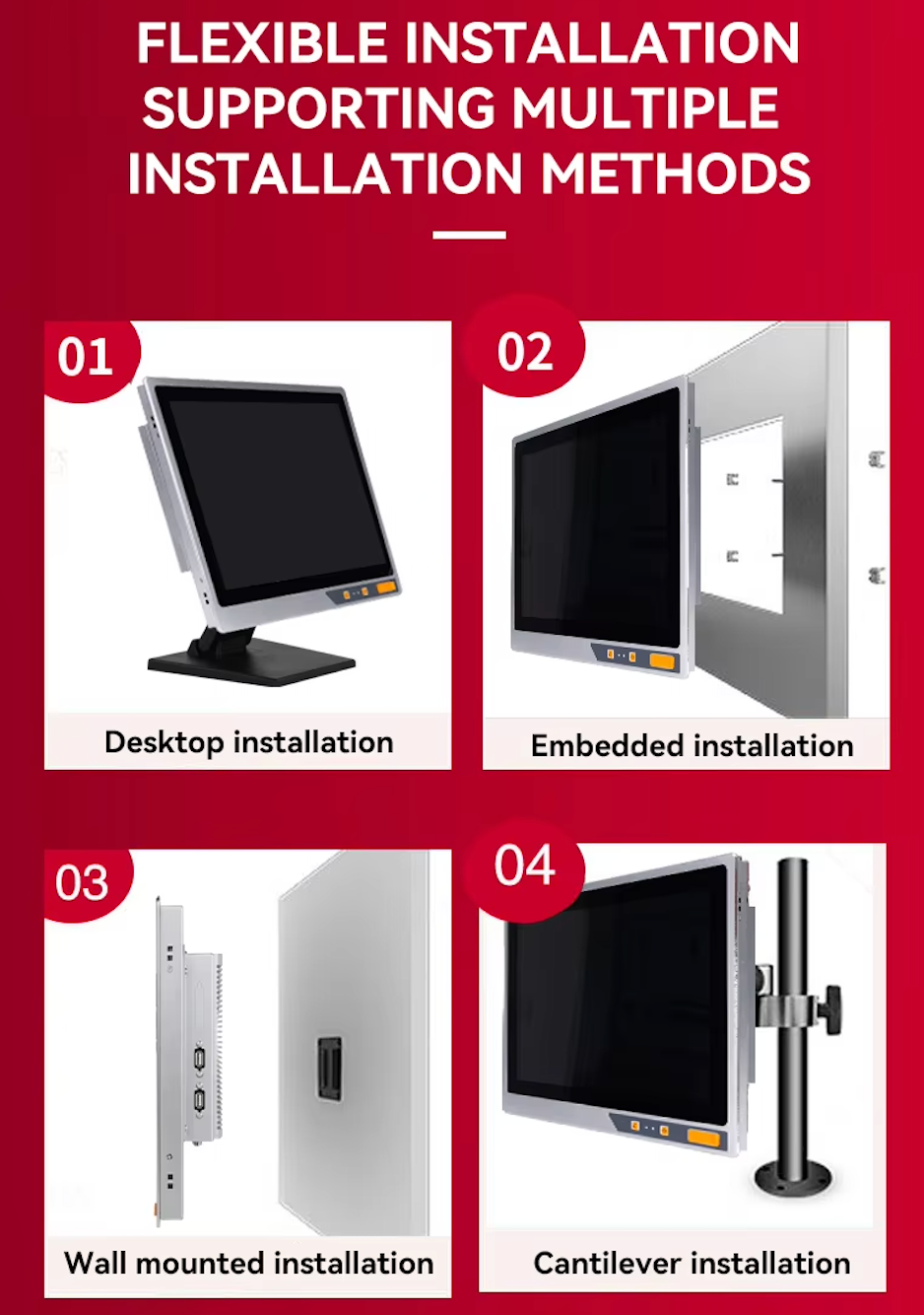 Nhiều c&agrave;i đặt linh hoạt 17.3' Bảng điều khiển cảm ứng PC c&ocirc;ng nghiệp M&agrave;n h&igrave;nh LCD treo tường Windows i5 i7 | VFACEH-173.png
