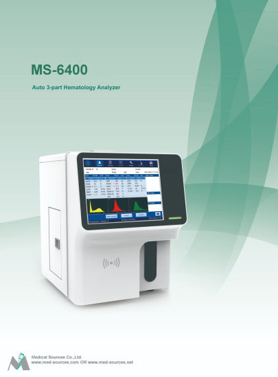 Analyseur d'hématologie automatique en trois parties 3-Diff de l'équipement hospitalier Ms-6400 Lab