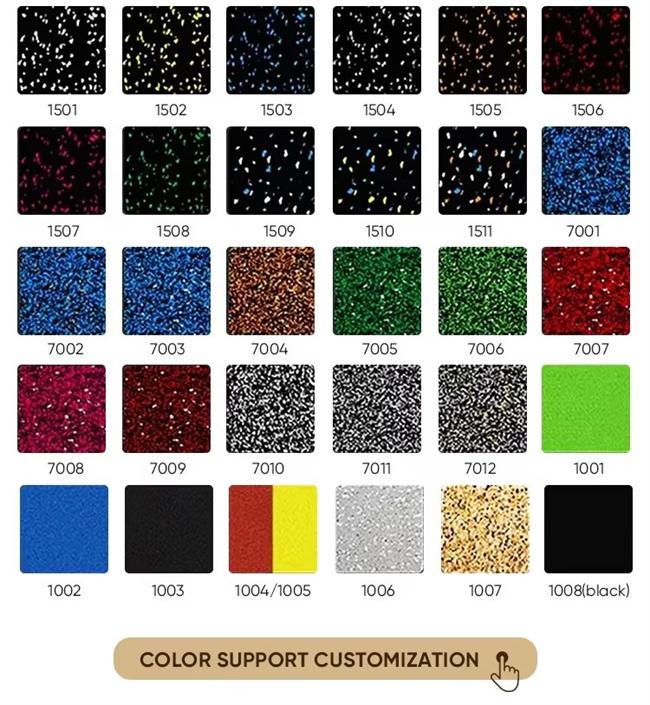 Couleur du tapis de sol de s&eacute;curit&eacute; EPDM