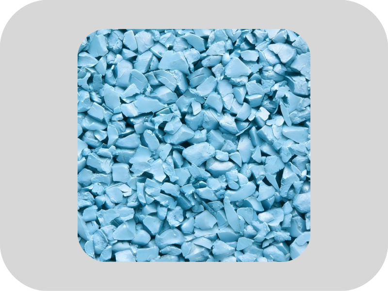 حبيبات مطاطية EPDM ذات لون أزرق غير باهت