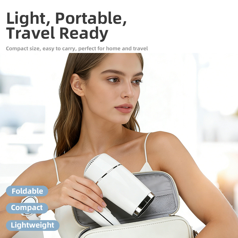 S&egrave;che-cheveux de voyage portable l&eacute;ger C182 avec poign&eacute;e pliable compacte